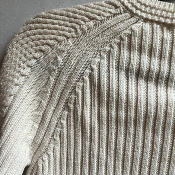 Vanessa Bruno cable knit 100% wool crew neck sweater Sz S - Picture 3 of 8